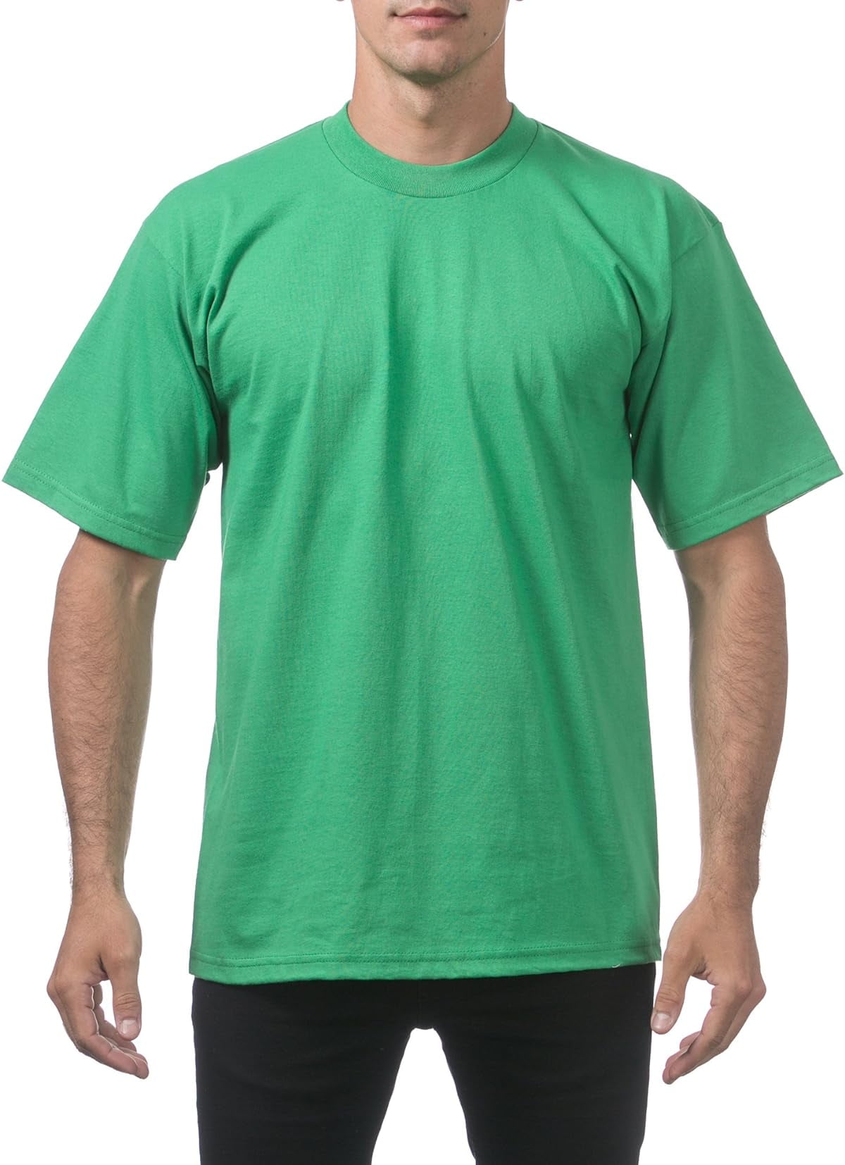 PRO CLUB × The▲HC S/S T-SHIRTS XL GREEN Pro Club Men's Heavyweight Cotton Short Sleeve Crew Neck T