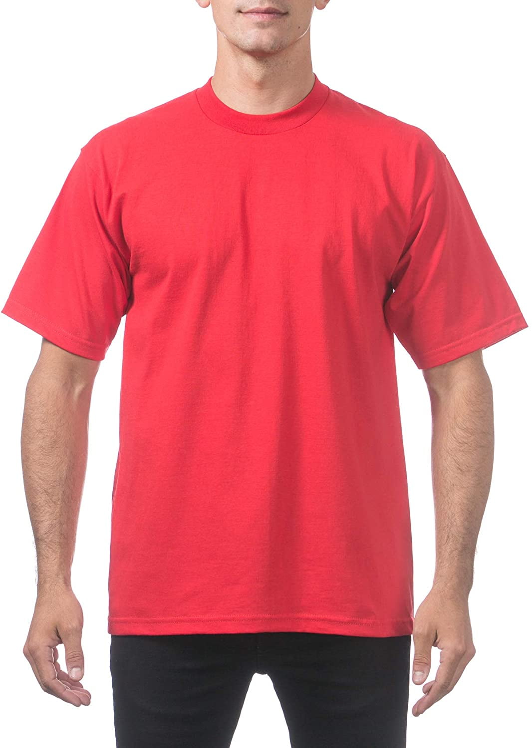 Pro Club Men's Heavyweight Cotton Short Sleeve Crew Neck T-Shirt ...