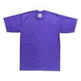 thumbnail image 1 of Pro Club Men's Heavyweight Cotton Short Sleeve Crew Neck T-Shirt (Pink/Sky Blue/Purple), 1 of 3