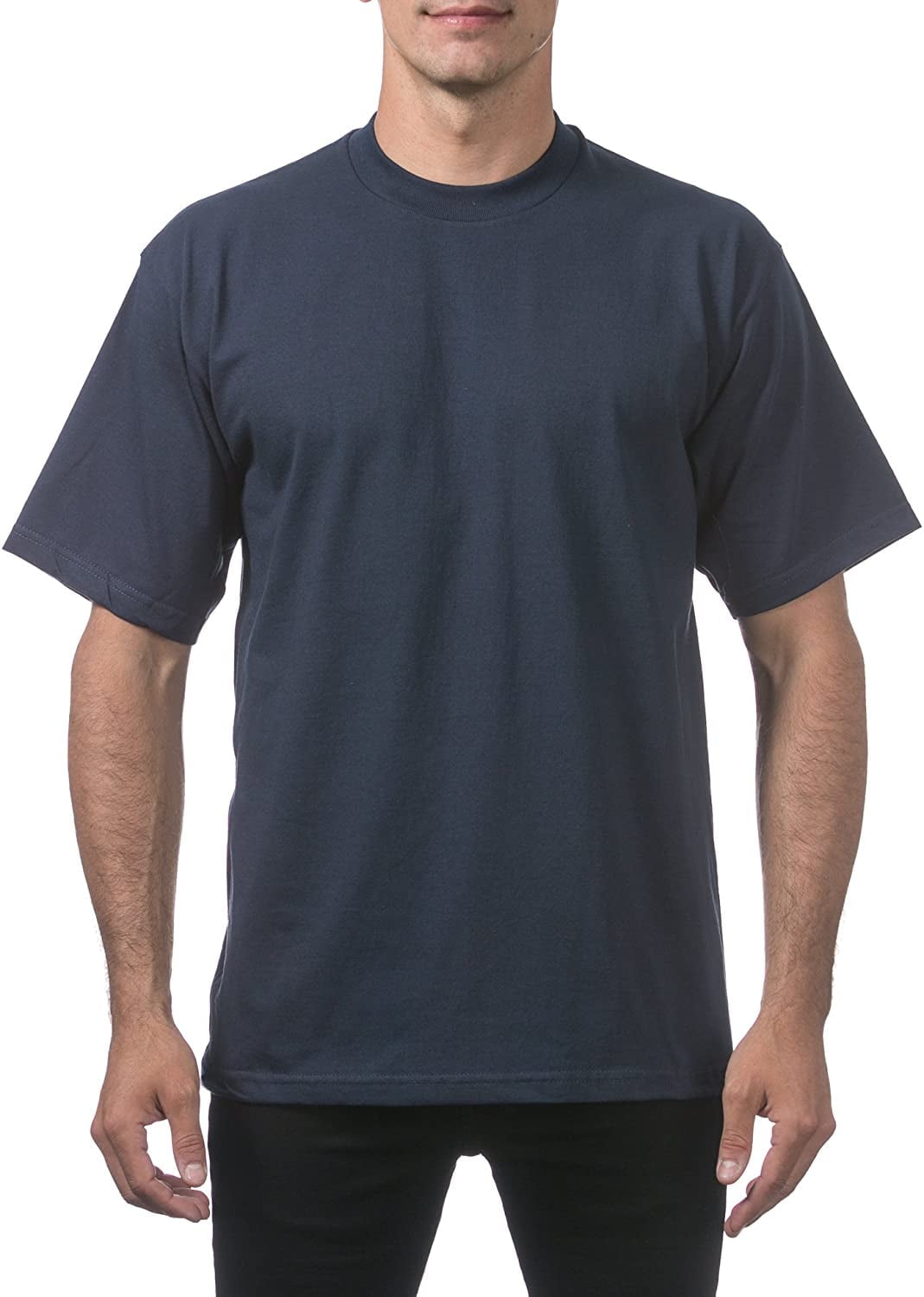 新作【Pro Club】L/S Heavyweight Cotton Crewneck T-Shirts Pro Club Men's Heavyweight Cotton Short Sleeve Crew Neck T