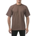 thumbnail image 1 of Pro Club Men's Heavyweight Cotton Short Sleeve Crew Neck T-Shirt, Brown, 7X-Large, 1 of 5