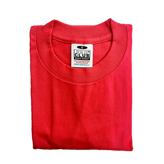 Pro Club Men's Heavyweight Cotton Short Sleeve Crew Neck T-Shirt