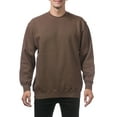 thumbnail image 1 of Pro Club Men's Heavyweight Crew Neck Fleece Pullover Sweater - Brown - Large, 1 of 4