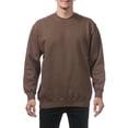thumbnail image 1 of Pro Club Men's Heavyweight Crew Neck Fleece Pullover Sweater - Brown - XXL, 1 of 4