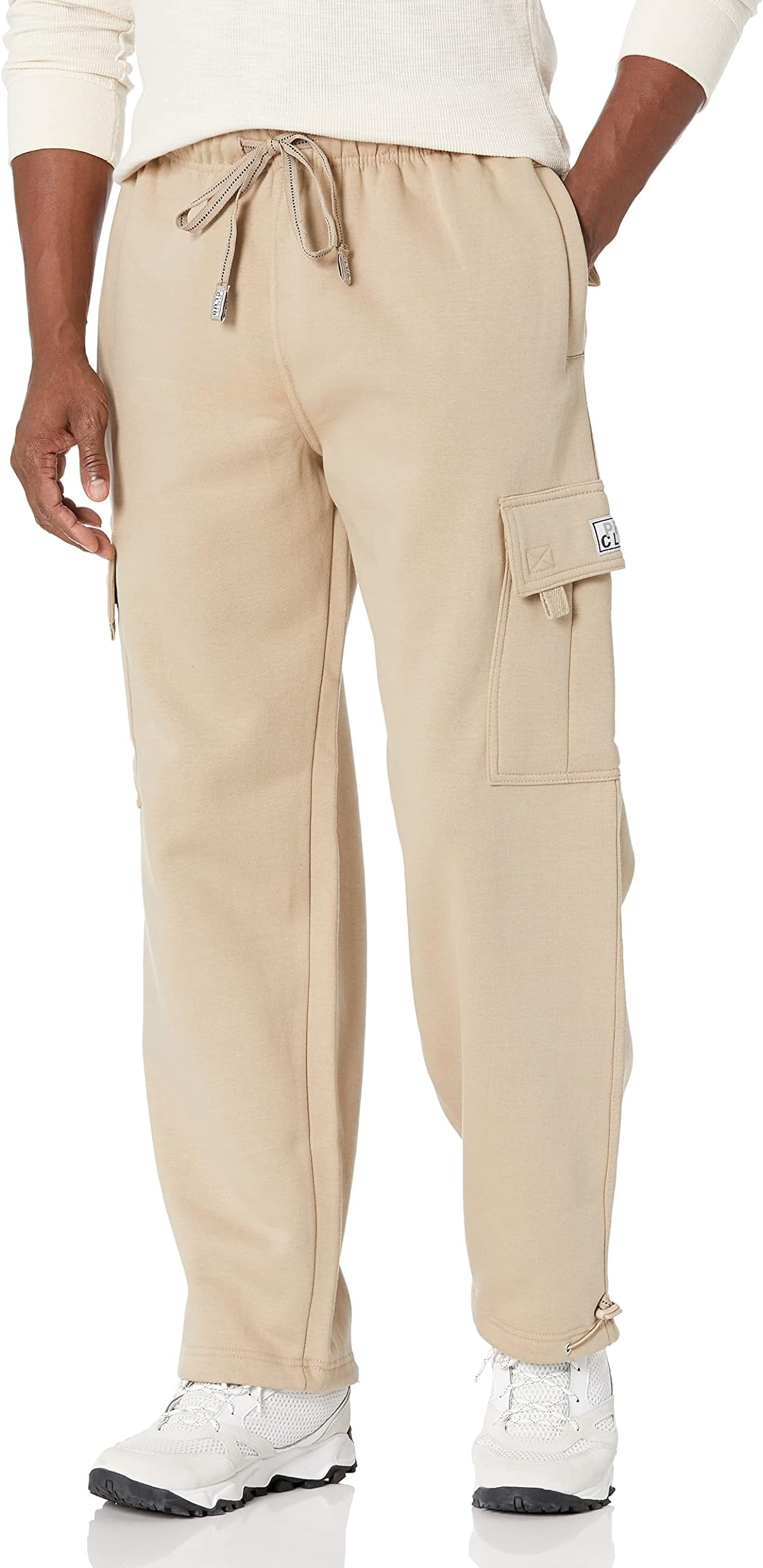 Pro Club Men's Heavyweight Fleece Cargo Pants (Khaki, 2XL