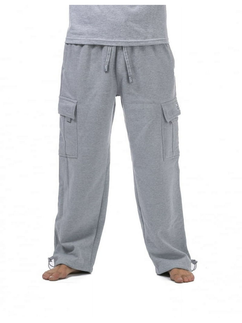 Pro Club Men's Heavyweight Fleece Cargo Pants, Heather Gray