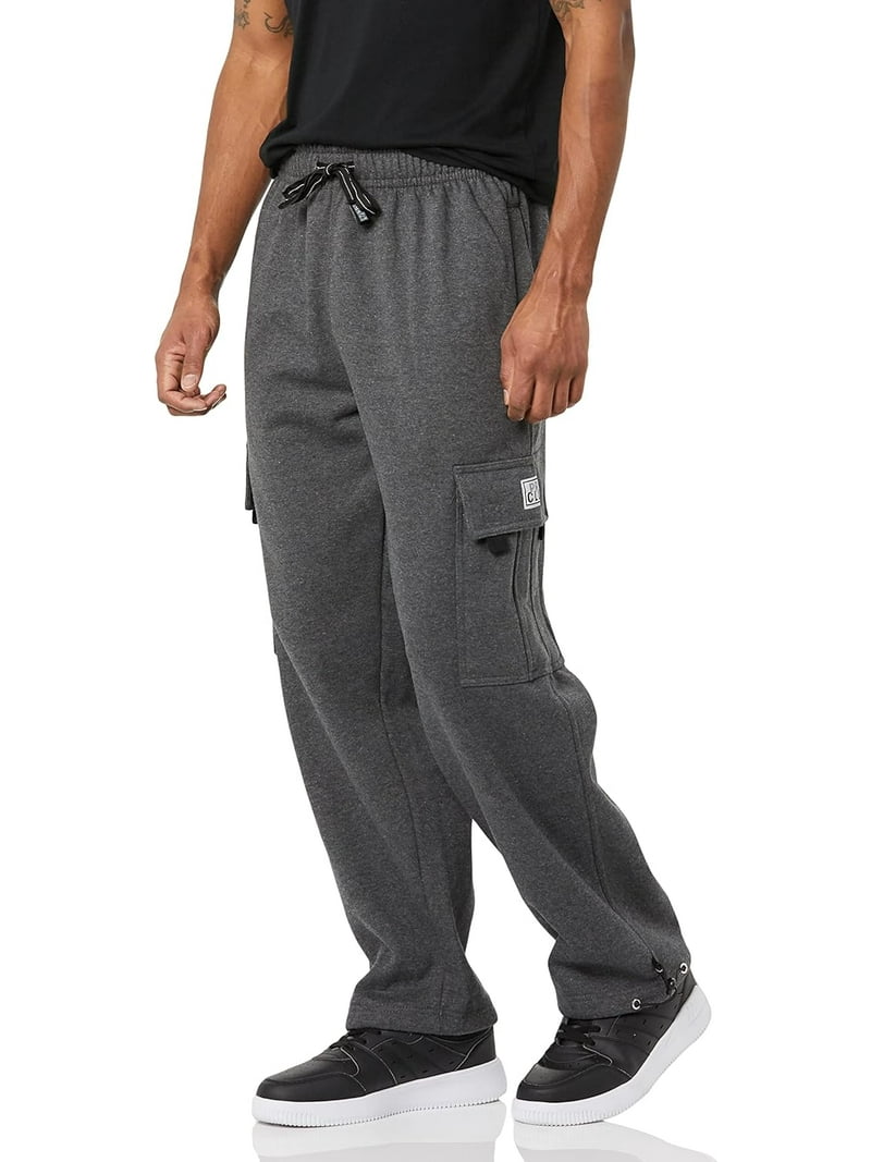 Pro Club Men's Heavyweight Fleece Cargo Pants, 2X-Large, Charcoal - Main Image