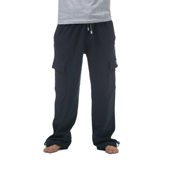 Pro Club Men's Heavyweight Fleece Cargo Sweatpant, Navy, 2X-Large