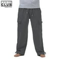 thumbnail image 1 of Pro Club Men's Heavyweight Fleece Cargo Sweatpants Charcoal(Dark Gray)-2XL, 1 of 4