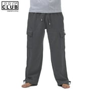 Pro Club Men's Heavyweight Fleece Cargo Sweatpants Charcoal(Dark Gray)-5XL