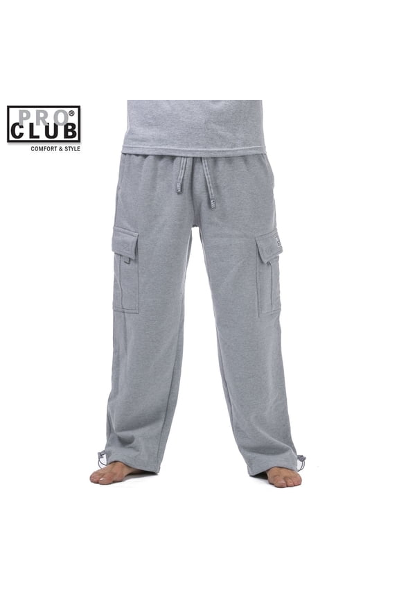 Men's Heavyweight Fleece Cargo Sweatpants Heather Gray M