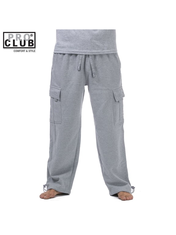 Men's Heavyweight Fleece Cargo Sweatpants Heather Gray