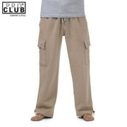 Pro Club Mens Heavyweight Fleece Cargo Sweatpants Khaki