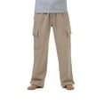 thumbnail image 1 of Pro Club Men's Heavyweight Fleece Cargo Sweatpants Khaki, 1 of 3