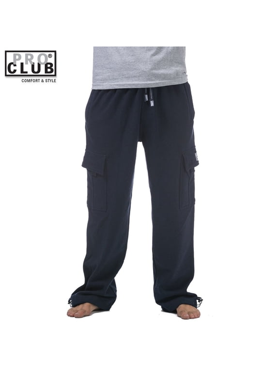Men's Heavyweight Fleece Cargo Sweatpants Navy Blue
