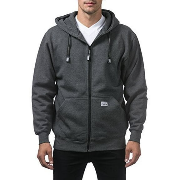 Pro Club Men's Heavyweight Full Zip Fleece Hoodie