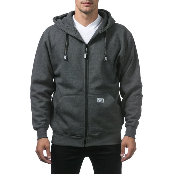 Pro Club Men's Heavyweight Full Zip Fleece Hoodie