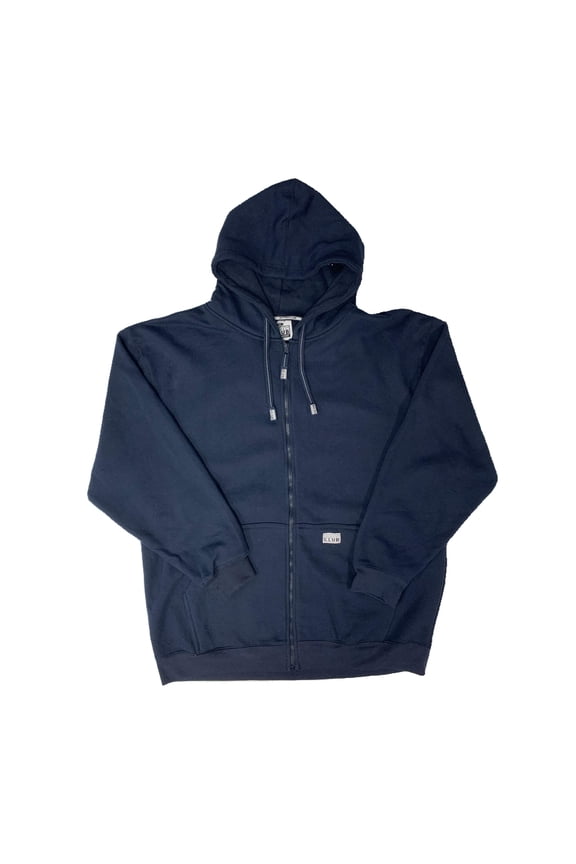 Men's Heavyweight Full Zip Fleece Hoodie, Navy, X-Large