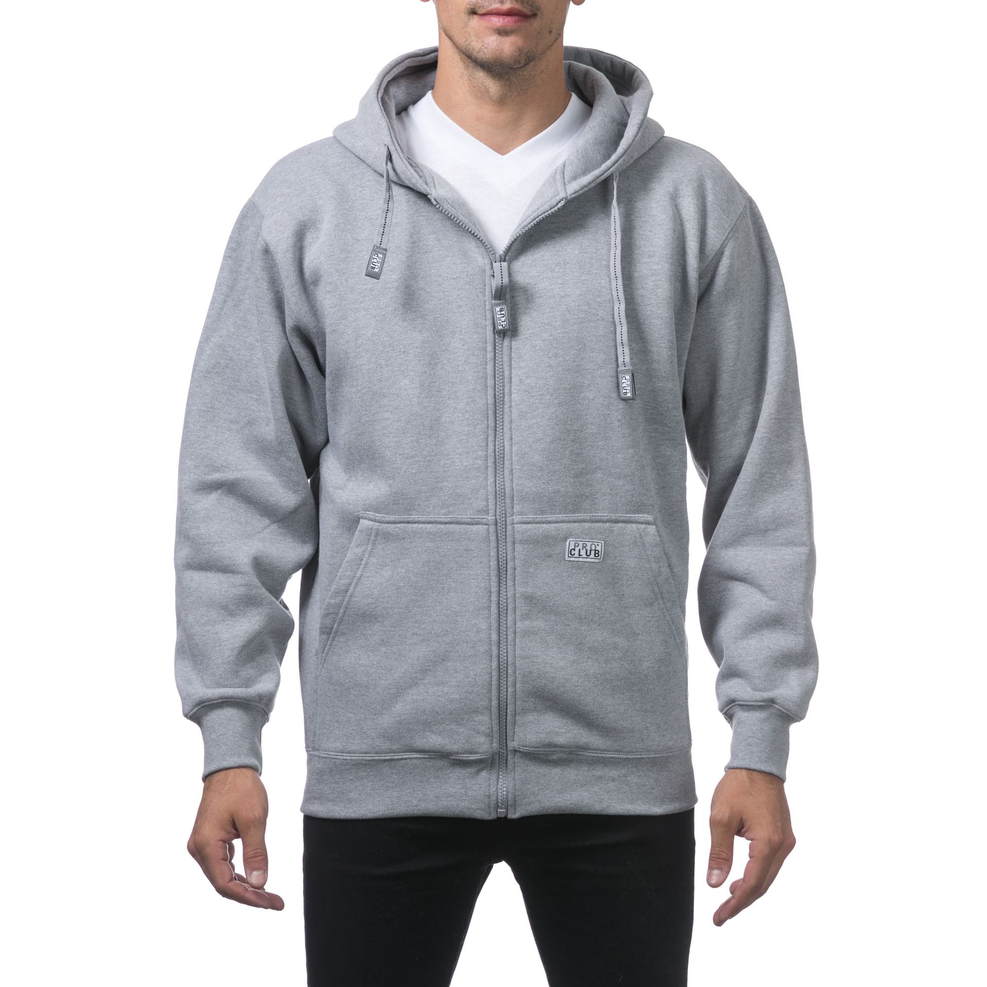 Pro Club Men's Heavyweight Full Zip Fleece Hoodie - Walmart.com