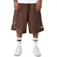 thumbnail image 1 of Pro Club Men's Heavyweight Mesh Basketball Shorts (Royal Blue/Red/Brown), 1 of 4