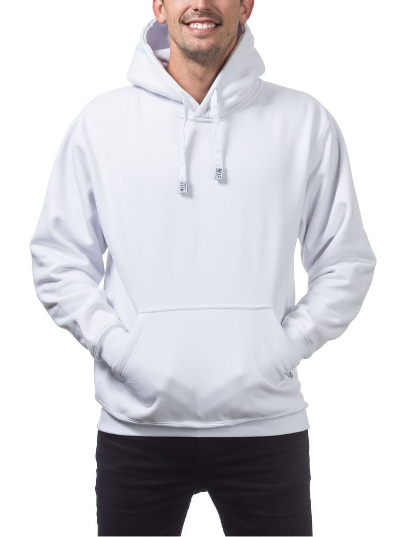 Pro Club Men's Heavyweight Pullover Hoodie Sweater - White