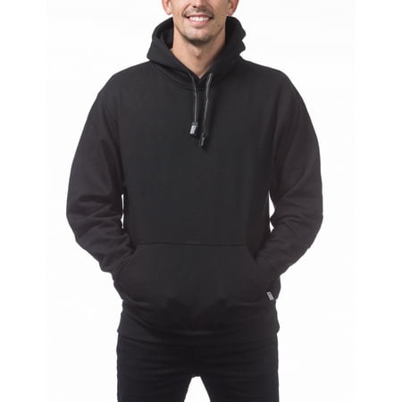 Pro Club Men's Heavyweight Pullover Hoodie Sweatshirt BLK-S