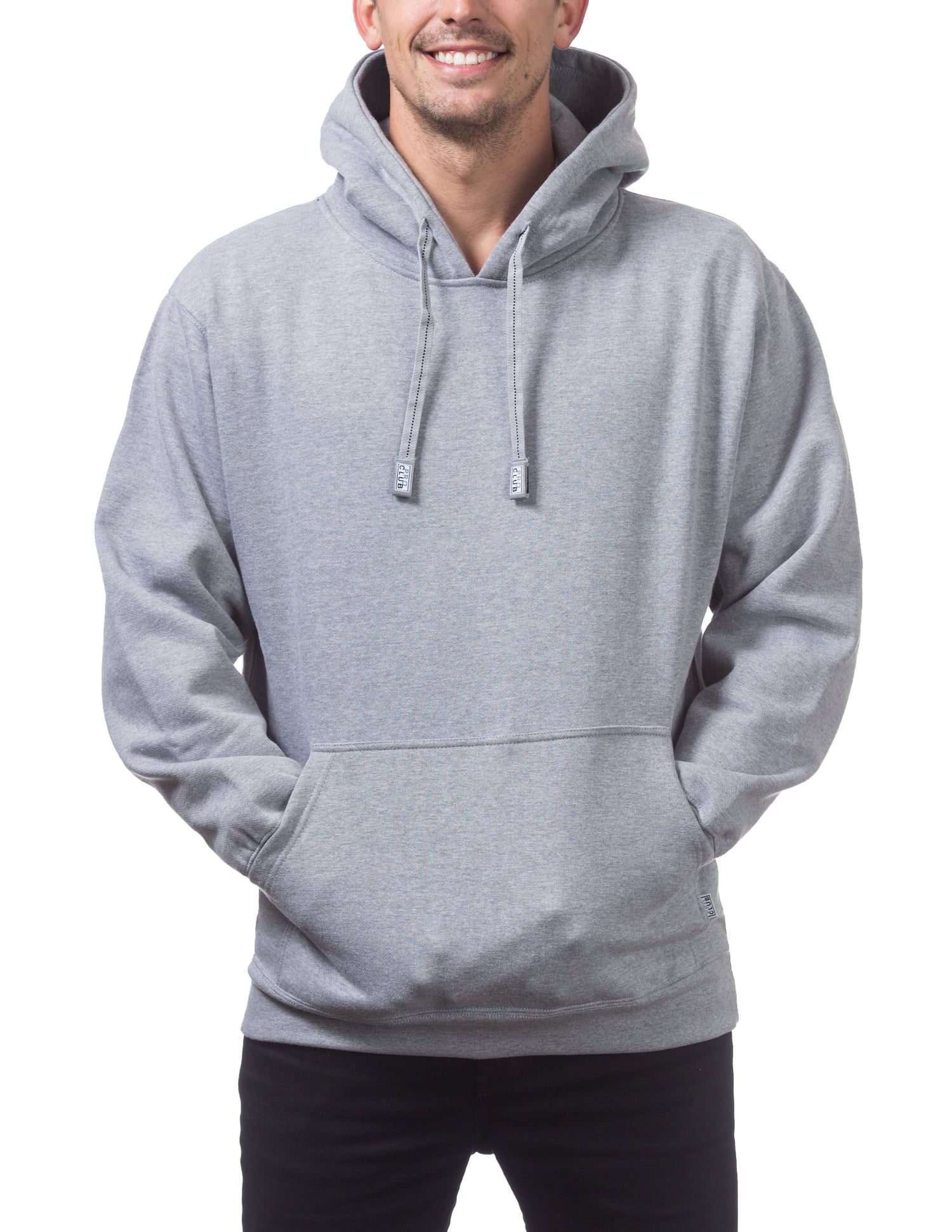 Pro Club Men's Heavyweight Pullover Hoodie, Heather Grey, 2XL