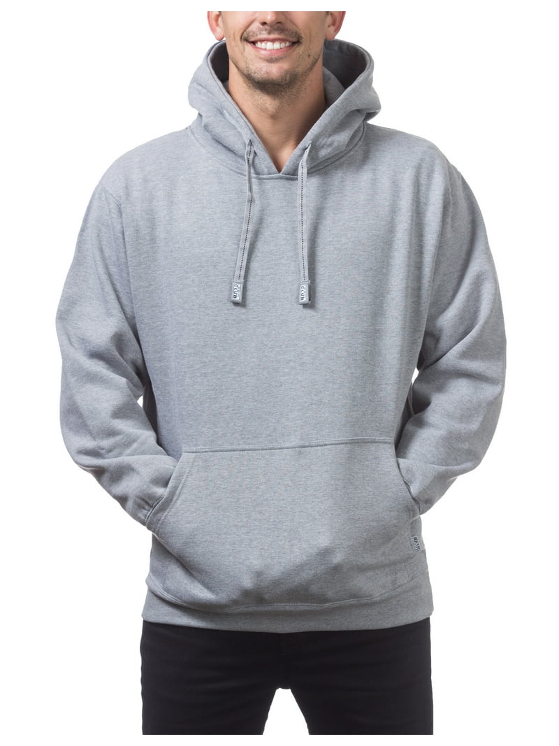 Pro Club Men's Heavyweight Pullover Hoodie, Heather Grey