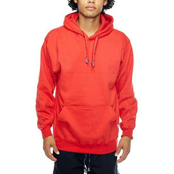 Pro Club Men's Heavyweight Pullover Hoodie Sweater - Red - XL