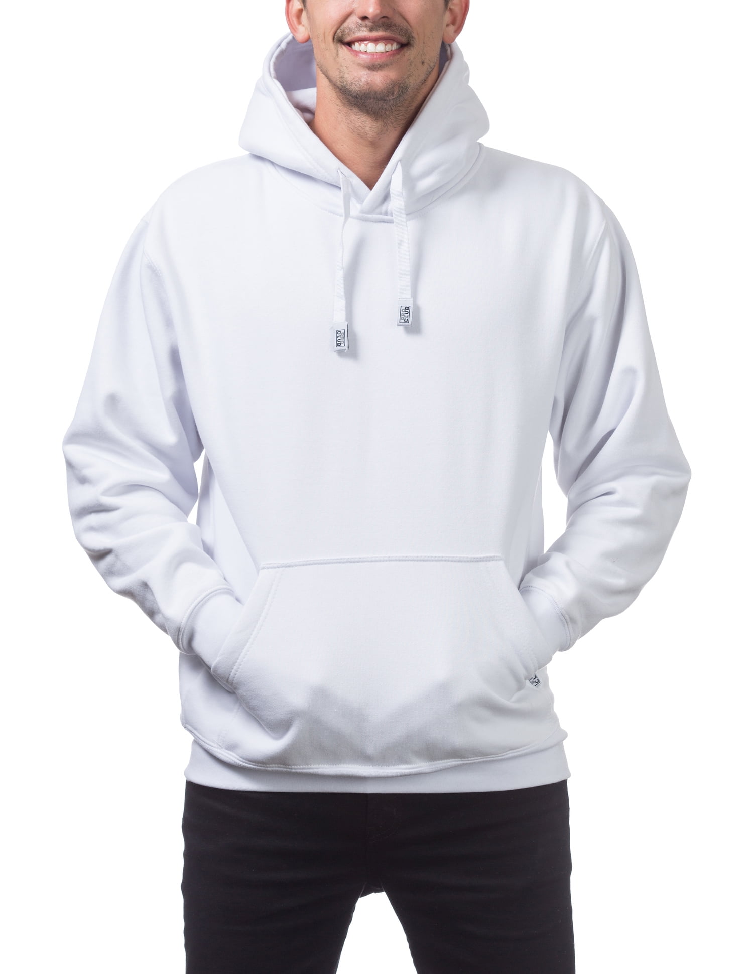 Free Shipping Pro Club Men s Heavyweight Pullover Hoodie White Large Walmart