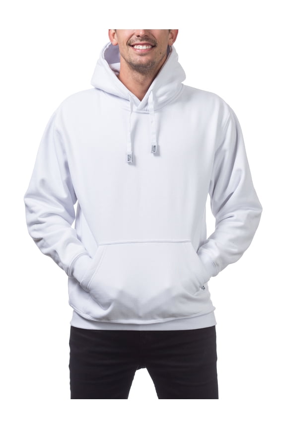 Men's Heavyweight Pullover Hoodie, White, Small