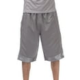 thumbnail image 1 of Pro Club Men's Heavyweight Relaxed Fit Mesh Basketball Shorts - Gray - Large, 1 of 3