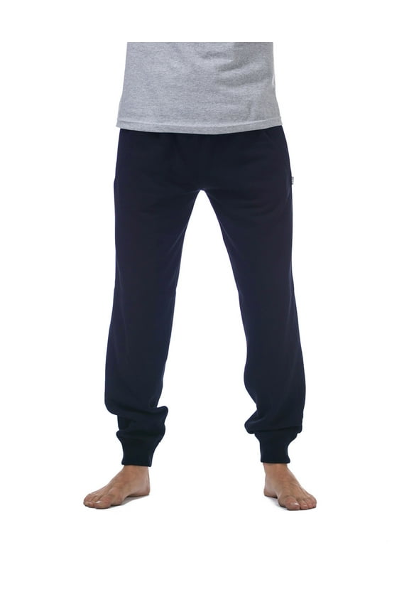 Men's Mediumweight Jogger Fleece Long Pants - Navy - XXL