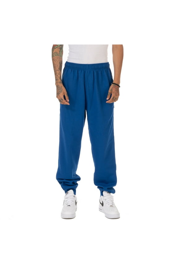 Men's Mediumweight Jogger Fleece Long Pants - Royal Blue - Small