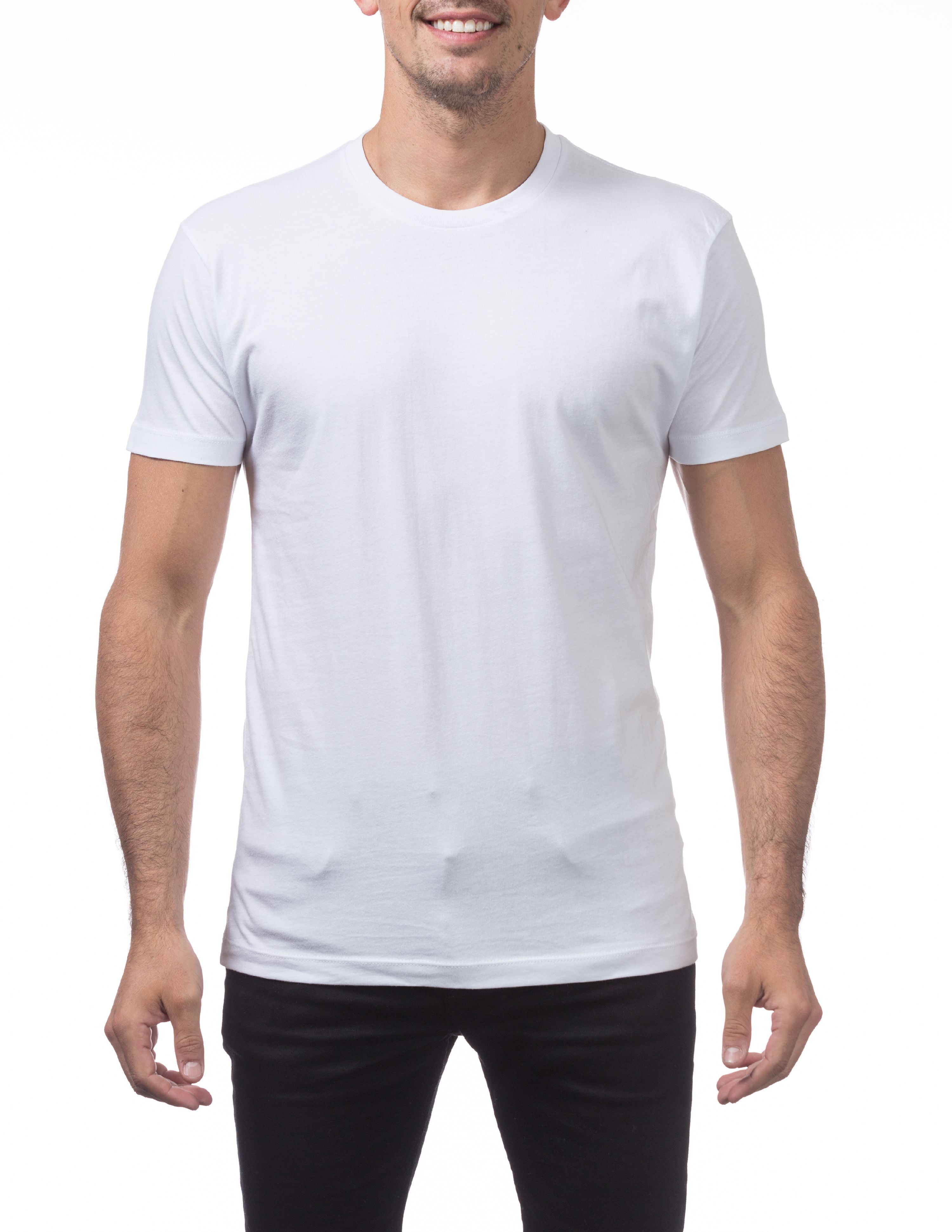 Pro Club Men's Premium Lightweight Ringspun Cotton T-Shirt - Black, Slim Fit, 5X-Large - View #3