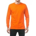 thumbnail image 1 of Pro Club Men's Relaxed Fit Comfort Cotton Long Sleeve T-Shirt - Orange Tangerine - Small, 1 of 4