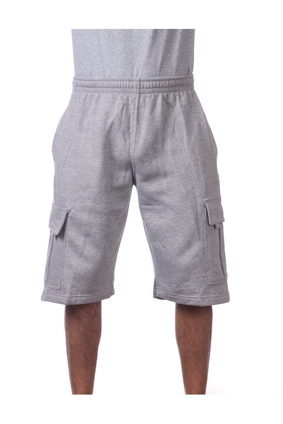 Men's Six Pocket Fleece Cargo Shorts - Heather Gray - Small