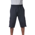 thumbnail image 1 of Pro Club Men's Six Pocket Fleece Cargo Shorts - Navy - Large, 1 of 4