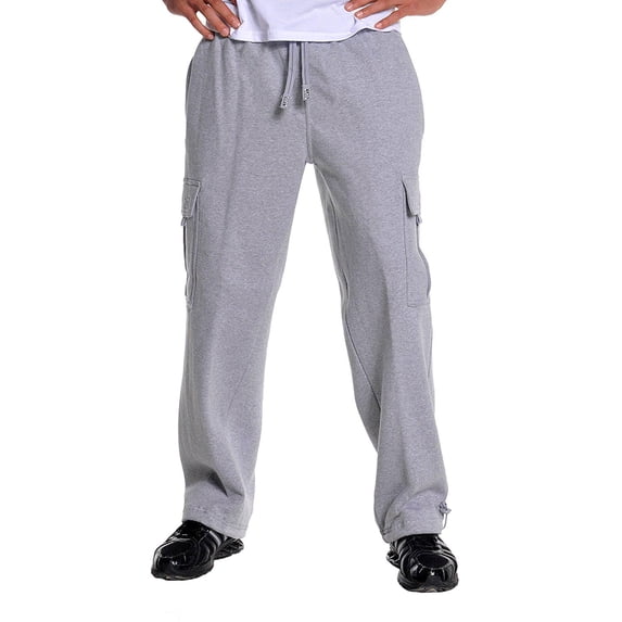 Pro Club Mens Cargo Sweatpants Heavy Weight Fleece Long Pants S-5XL Big and Tall