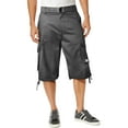 thumbnail image 1 of Pro Club Mens Cotton Twill Cargo Short Pants with Belt 30"-52", 1 of 4