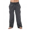 thumbnail image 1 of Pro Club Mens Heavyweight Cargo Sweatpants, Charcoal, Large, 1 of 4