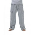 thumbnail image 1 of Pro Club Mens Heavyweight Cargo Sweatpants, Heather Grey, 4XL, 1 of 4