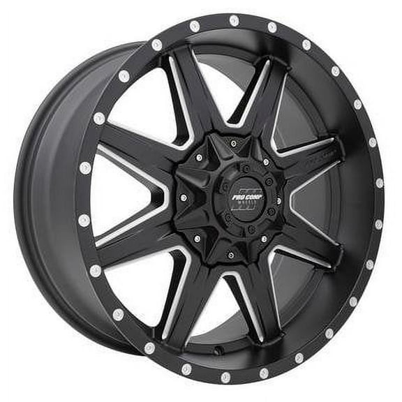 Pro Comp 48 Series Quick 8, 20x9 Wheel with 5x150 Bolt Pattern - Satin Black Milled - 5148-295550