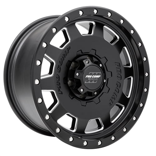 Pro Comp 60 Series Hammer, 18x9 Wheel with 6x5.5 Bolt Pattern - Satin Black Milled - 5160-898350