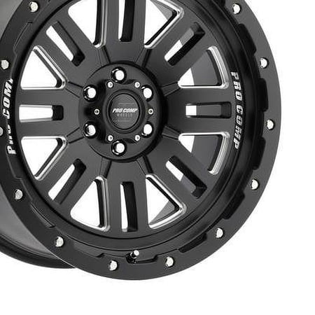 Pro Comp 61 Series Cognos, 18x9 Wheel with 6x5.5 Bolt Pattern - Satin Black Milled - 5161-898350