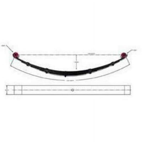 Pro Comp 4 Inch Front Leaf Spring - Left Side - 31211L