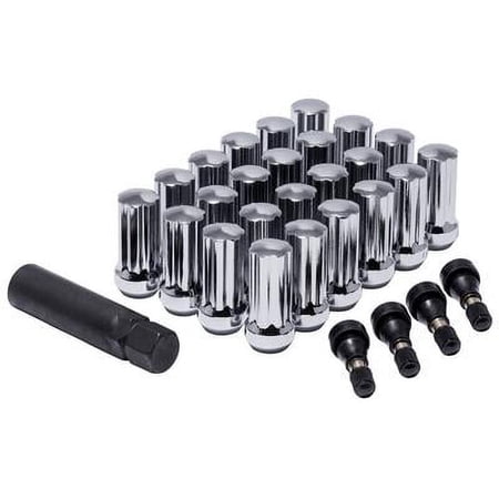 Pro Comp Wheels 16195 Lug Nut Kit 9/16 HT Spline 8 Lugs w/Valve Stems Lug Nut Kit