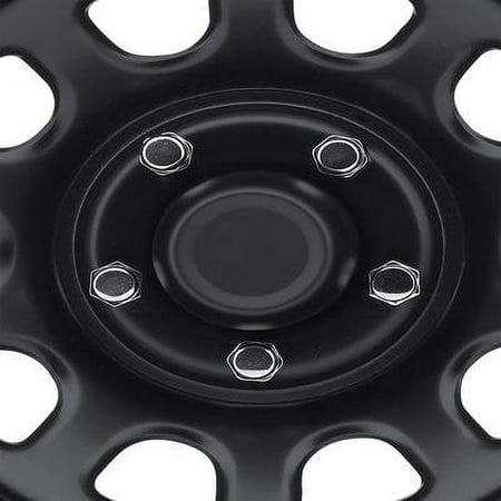 Pro Comp Wheels 51-5865F Rock Crawler Series 51 Black Wheel; Size 15x8; Bolt Pattern 5x4.5; Back Space 3.75 in.; Flat Black Finish;
