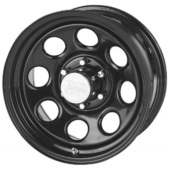 Pro Comp Steel Wheels 97-7985 Rock Crawler Series 97 Black Monster Mod Wheel Size 17x9 Bolt Pattern 5x5.5 Offset -19 Back Spacing 4.25 in. Gloss Black Rock Crawler Series 97 Black Monster Mod Wheel