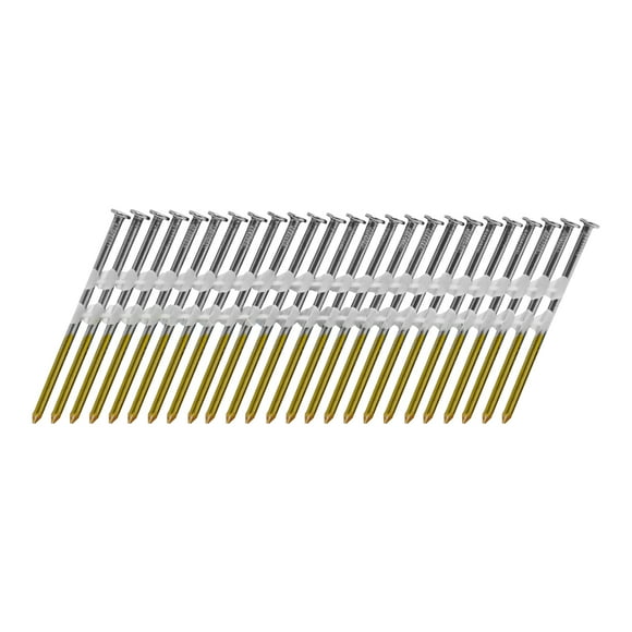 Pro Contractor Fasteners 21 Degree, 3 Inch x .131 Inch Bright, Smooth Shank Plastic Collated Framing Nails, For 20 to 22 Degree Plastic Collation Framing (500 Per Box)